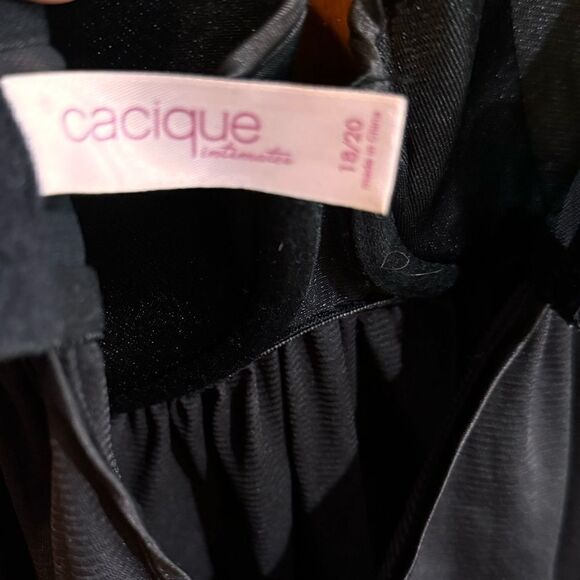 Cacique Black Babydoll Nightie Size 18/20 - Picture 2 of 9